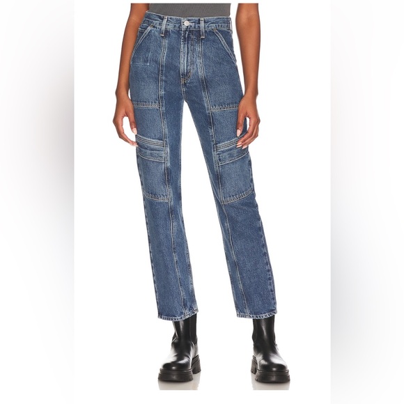 Agolde High Rise Blue Jeans - Picture 2 of 8